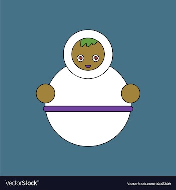 Flat icon design collection russian doll vector image