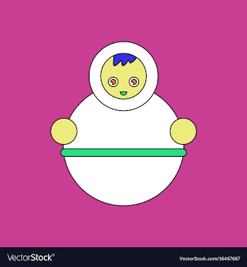 Flat icon design collection russian doll vector image