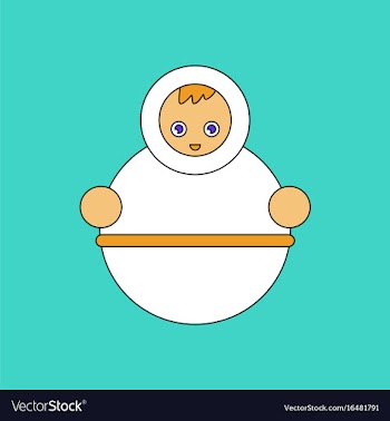 Flat icon design collection russian doll vector image