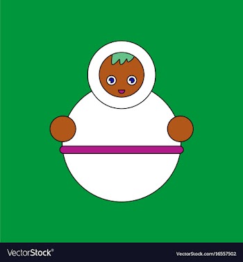 Flat icon design collection russian doll vector image