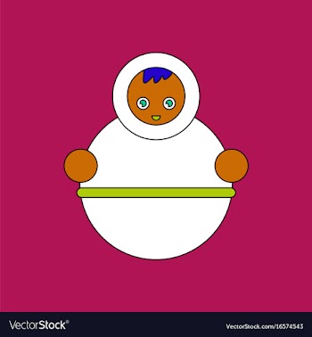 Flat icon design collection russian doll vector image