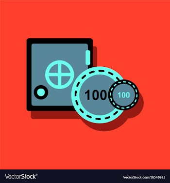 Flat icon design collection safe and chips in vector image