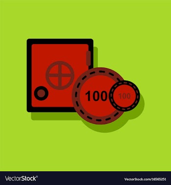 Flat icon design collection safe and chips in vector image