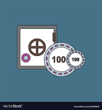 Flat icon design collection safe and chips vector image
