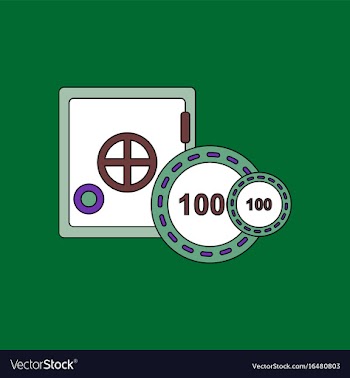 Flat icon design collection safe and chips vector image