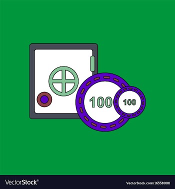 Flat icon design collection safe and chips vector image