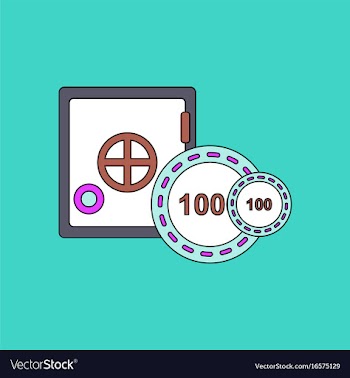 Flat icon design collection safe and chips vector image