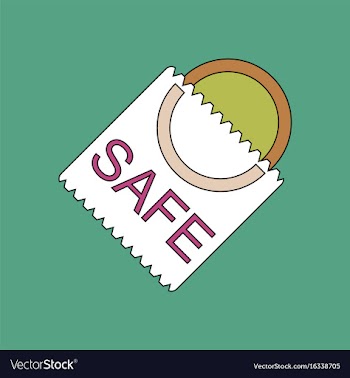 Flat icon design collection safe condom vector image
