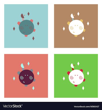 Flat icon design collection satellite and antenna vector image