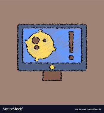 Flat icon design collection satellite and monitor vector image