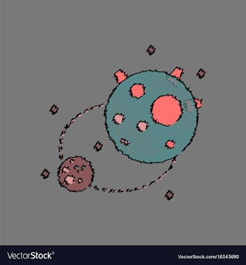 Flat icon design collection satellite and orbit vector image