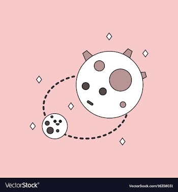 Flat icon design collection satellite and orbit vector image
