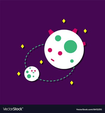 Flat icon design collection satellite and orbit vector image