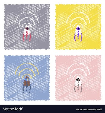 Flat icon design collection satellite and radio vector image