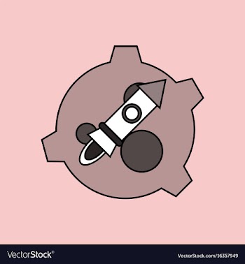 Flat icon design collection satellite and rocket vector image