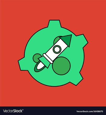 Flat icon design collection satellite and rocket vector image