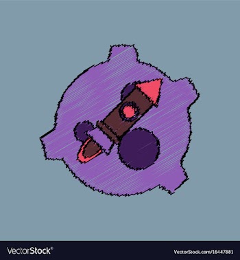 Flat icon design collection satellite and rocket vector image