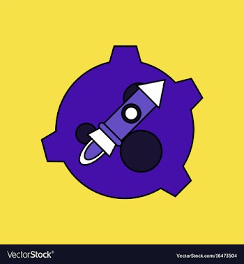 Flat icon design collection satellite and rocket vector image