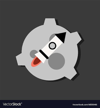 Flat icon design collection satellite and rocket vector image