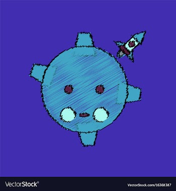 Flat icon design collection satellite and space vector image