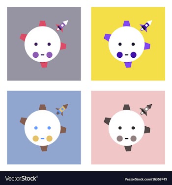 Flat icon design collection satellite and space vector image