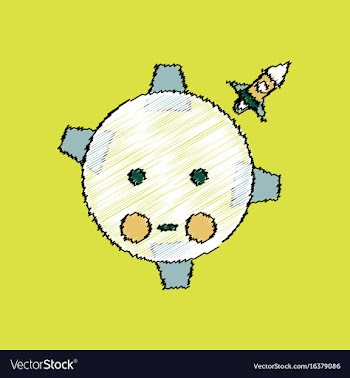 Flat icon design collection satellite and space vector image