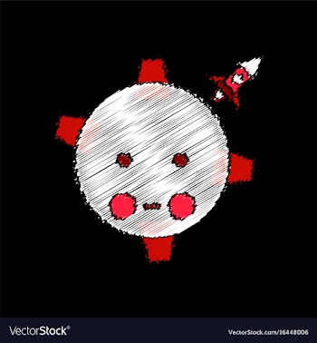 Flat icon design collection satellite and space vector image