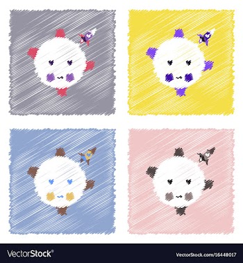 Flat icon design collection satellite and space vector image