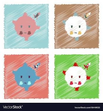 Flat icon design collection satellite and space vector image
