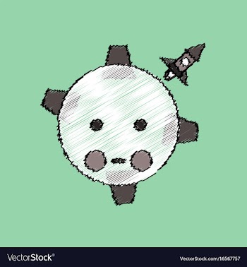 Flat icon design collection satellite and space vector image