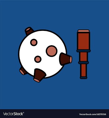 Flat icon design collection satellite and spyglass vector image
