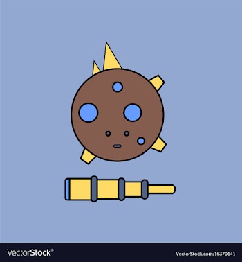 Flat icon design collection satellite and spyglass vector image