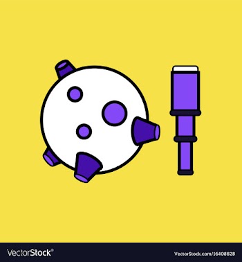 Flat icon design collection satellite and spyglass vector image