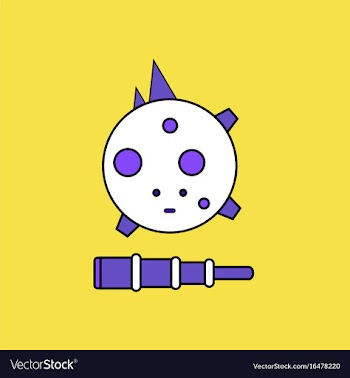 Flat icon design collection satellite and spyglass vector image