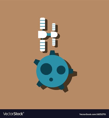 Flat icon design collection satellite and station vector image