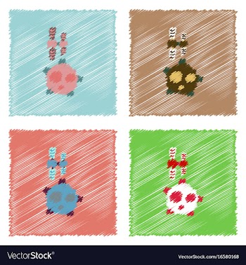 Flat icon design collection satellite and station vector image