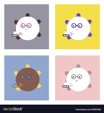 Flat icon design collection satellite and vector image