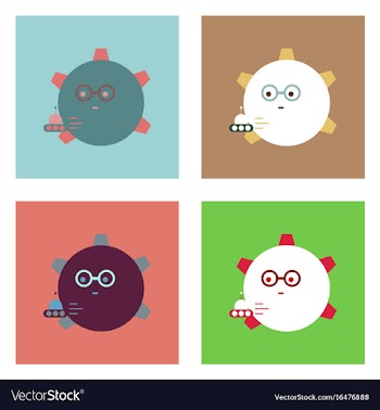 Flat icon design collection satellite and vector image