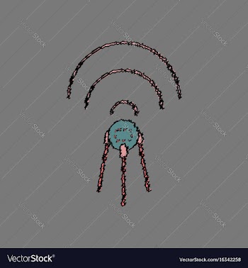 Flat icon design collection satellite and waves vector image