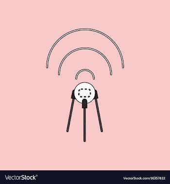 Flat icon design collection satellite and waves vector image