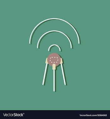 Flat icon design collection satellite and waves vector image