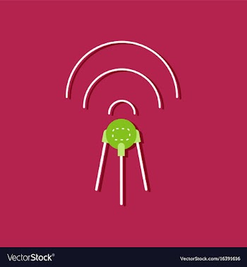Flat icon design collection satellite and waves vector image