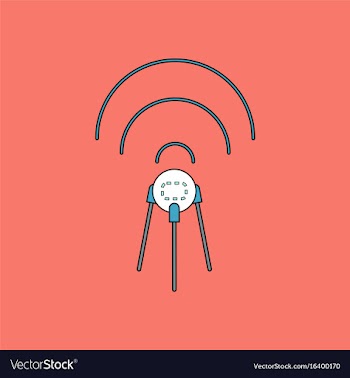 Flat icon design collection satellite and waves vector image