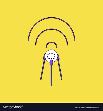 Flat icon design collection satellite and waves vector image