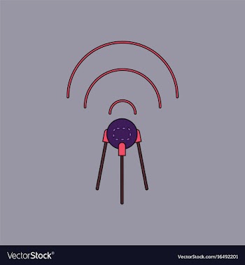 Flat icon design collection satellite and waves vector image
