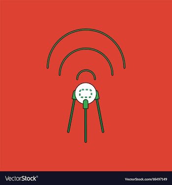 Flat icon design collection satellite and waves vector image
