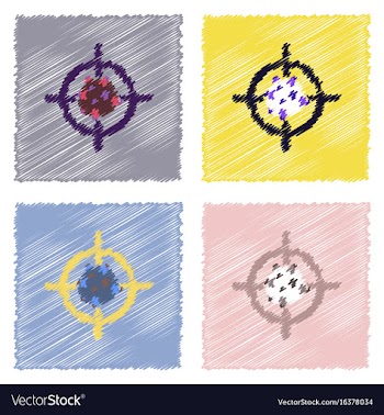 Flat icon design collection satellite at gunpoint vector image