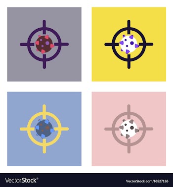 Flat icon design collection satellite at gunpoint vector image