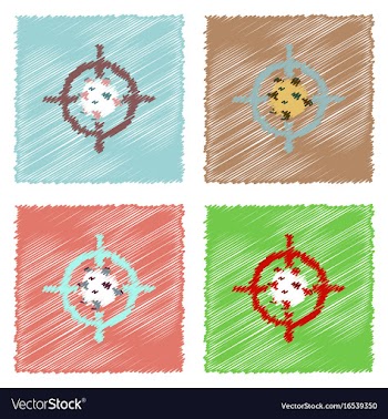 Flat icon design collection satellite at gunpoint vector image