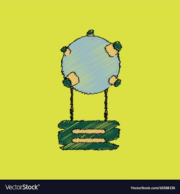 Flat icon design collection satellite base in vector image